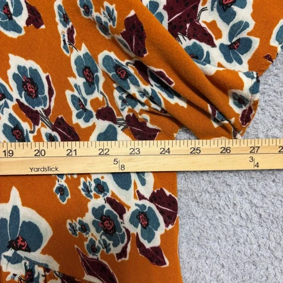 Ava & Viv 3X Floral Babydoll Midi Dress Tiered Short Sleeve Pockets - Picture 14 of 15